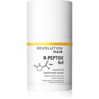 Revolution Haircare R-Peptide 4x4 mască regeneratoare fără clătire pentru par deteriorat