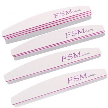 Set 10 Bucati Pila Unghii Semiluna FSM 80/120 - PFSM80/120