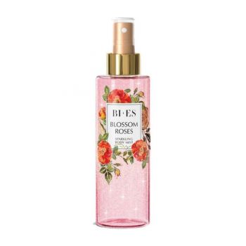 Spray de Corp cu Efect de Stralucire Blossom Roses Bi-Es Sparkling Body Mist, 200 ml