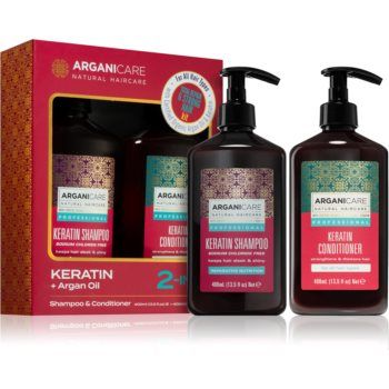 Arganicare Keratin Total Repair & Strong Hair Kit set cadou (pentru păr)