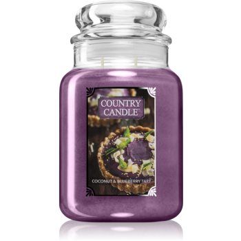 Country Candle Coconut & Blueberry Tart lumânare parfumată
