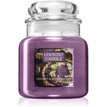 Country Candle Coconut & Blueberry Tart lumânare parfumată