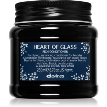 Davines Heart of Glass Rich Conditioner balsam pentru indreptare pentru par blond