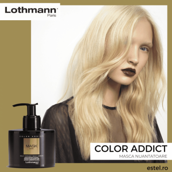 Masca nuantatoare pentru par auriu Gold Color Addict Lothmann, 250 ml