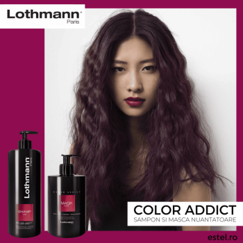 Masca nuantatoare pentru par rosu Ruby Color Addict Lothmann, 450 ml