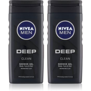 NIVEA MEN Deep Gel de duș pentru bărbați ambalaj economic