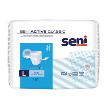 Chilot elastic absorbnt, Large, 10 bucati, Seni Active Classic