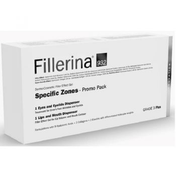 Kit Grad 3 Plus Fillerina 932 Tratament pentru ochi si pleoape, 15 ml + Tratament pentru buze si conturul buzelor, 7 ml, Labo