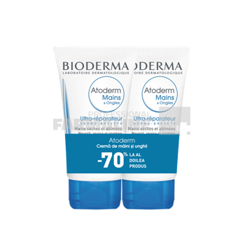 Bioderma Atoderm Crema pentru maini si unghii 50 ml 1 + 1 70% din al II lea