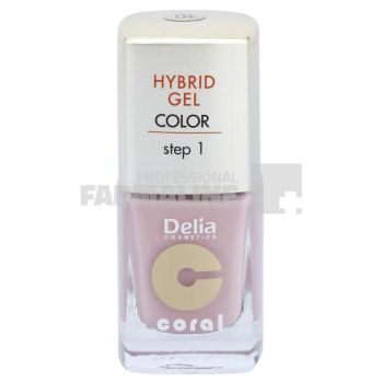 Delia Coral Hybrid Gel Color step 1 Lac unghii 04