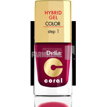 Delia Coral Hybrid Gel Color step 1 Lac unghii 12