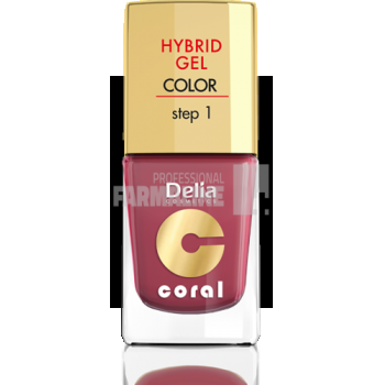 Delia Coral Hybrid Gel Color step 1 Lac unghii 18 de firma originala