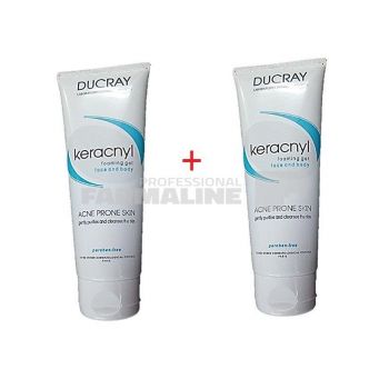 Ducray Keracnyl Gel spumant de purificare 200 ml 1 + 1 50% din al II lea