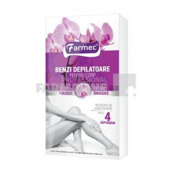 Farmec Benzi depilatoare pentru corp cu Extract de Orhidee 14 benzi de firma originala