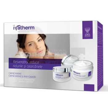 Ivatherm Pachet Crema antirid 50 ml + Crema antirid si anticearcan 15 ml de firma originala