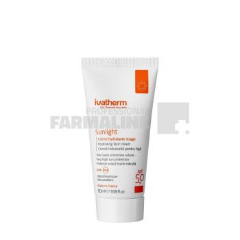 Ivatherm Sunlight Crema hidratanta pentru fata cu protectie solara SPF50 50 ml