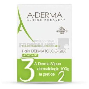 A-Derma sapun dermatologic fata-corp 100g oferta 2+1