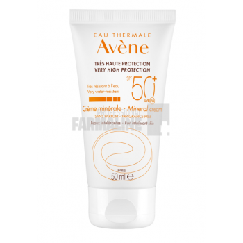 Avene Crema minerala fara parfum SPF 50 50 ml