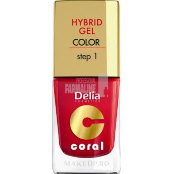 Delia Coral Hybrid Gel Color Step 1 Lac de unghii 34 11 ml