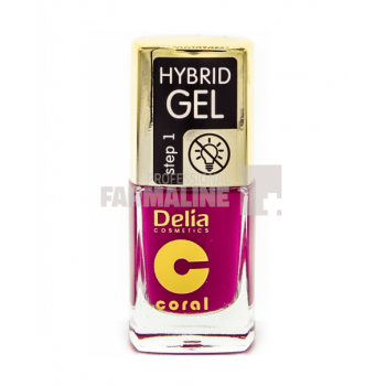 Delia Coral Hybrid Gel Color step 1 Lac unghii 21 de firma originala