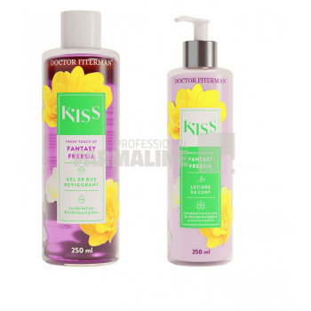 Fiterman Pachet Kiss - gel de dus Fantasy Freesia 250 ml + Lotiune corp 250 ml