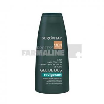Gerovital Men Gel de dus revigorant 3in1 400 ml
