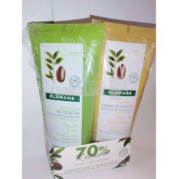 Klorane Pachet Gel dus Apa de Yuzu 200 ml + Crema dus Frangipani 200 ml Oferta 1+1 - 70% din al II lea