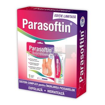 Parasoftin Set Sosete exfoliante + Crema calcaie 50 ml