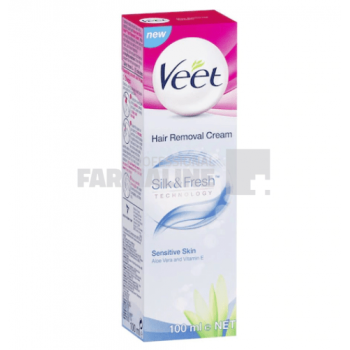 Veet Silk & Fresh Crema delipatoare cu aloe vera si vitamina E piele sensibila 100 ml