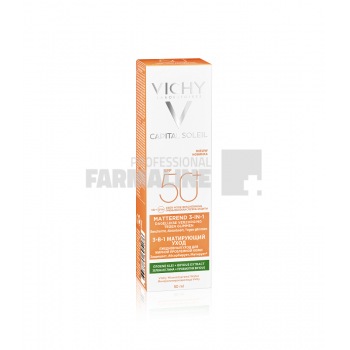 Vichy Capital Soleil Crema corectoare matifianta 3 in 1 SPF50 50 ml de firma originala