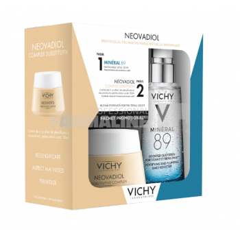 Vichy Pachet Neovadiol Crema zi ten uscat-sensibil 50 ml + Mineral 89 Gel Booster zilnic 50 ml