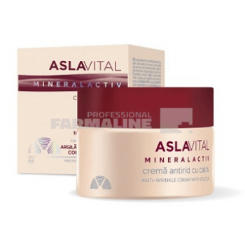 Aslavital mineral activ crema antirid cu colagen SPF10 50 ml ieftina