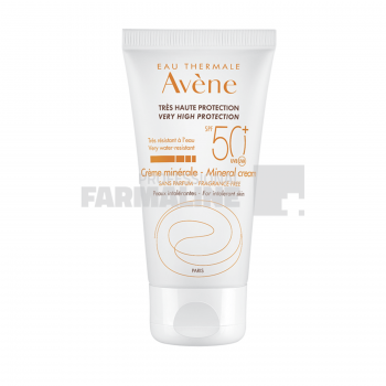 Avene Crema minerala fara parfum SPF50+ 50 ml