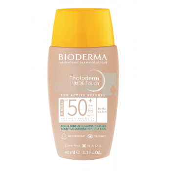 Bioderma Photoderm Nude Touch Mineral Fluid SPF50 Doree/Golden 40 ml de firma originala