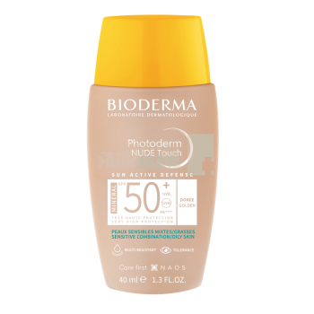 Bioderma Photoderm Nude Touch Mineral Fluid SPF50 Doree/Golden 40 ml