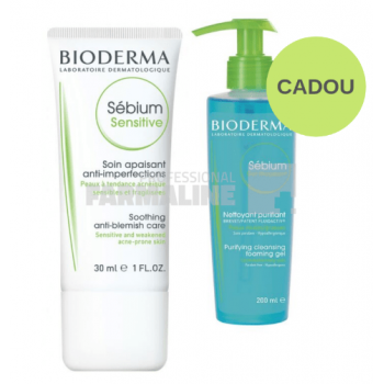 Bioderma Sebium Crema Sensitive 30 ml + Sebium Gel spumant 200 ml