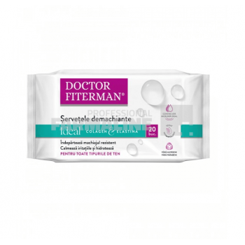 Doctor Fiterman Ideal Colagen & Elastina Servetele demachiante 20 bucati ieftin