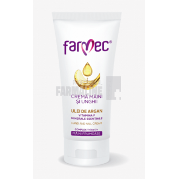 Farmec Crema maini si unghii cu ulei de argan, vitamina F si minerale esentiale 100 ml de firma originala