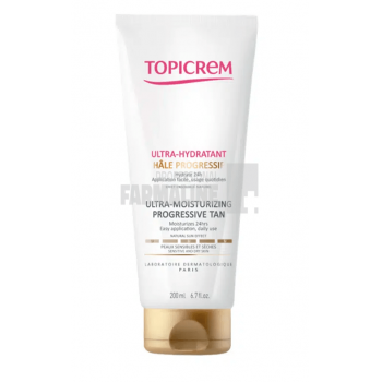 Topicrem Hydra Progressive Tan, Emulsie autobronzanta fata si corp 200 ml