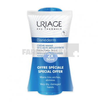 Uriage Pachet Bariederm Crema de maini 2 x 50 ml