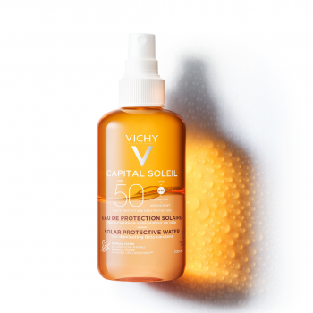Vichy Capital Soleil Apa cu protectie solara SPF50 pentru un bronz sporit cu beta-caroten 200 ml