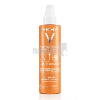 Vichy Capital Soleil Cell Protect Spray fluid invizibil SPF50 200 ml de firma originala