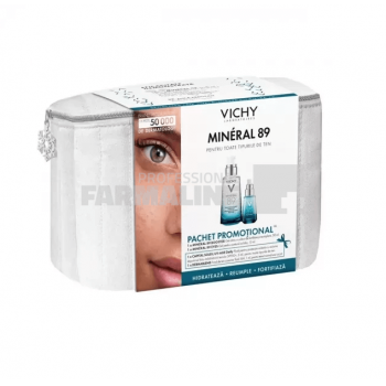 Vichy Trusa Mineral 89 Gel-Booster zilnic cu efect de fortifiere si reumplere 50 ml + Mineral 89 Eyes Gel Contur ochi 15 ml