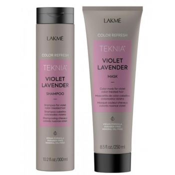 Set pentru par blond, Lakme, Refresh Violet Lavender Sampon 300 ml + Masca 300 ml ieftin