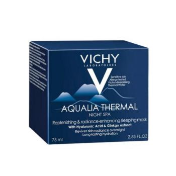 Gel-crema hidratant de noapte cu efect anti-oboseala Aqualia Thermal SPA, Vichy, 75 ml