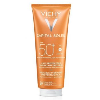 Lapte hidratant de protectie solara SPF 50+ pentru fara si corp Capital Soleil, Vichy, 300 ml ieftina