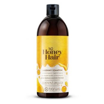 Sampon Honey Hair pentru par deteriorat cu laptisor de matca, miere si propolis Barwa Cosmetics 480 ml