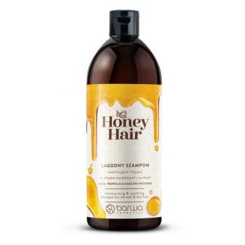 Sampon Honey Hair pentru par normal si uscat, cu laptisor de matca, miere si propolis Barwa Cosmetics 480 ml