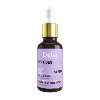 Ser Anti-imbatranire cu Peptide pentru Fata si Decolteu, Delia Cosmetics, 30 ml ieftin