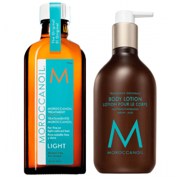 Set pentru par si corp Moroccanoil Dream Duo Hair&Body Light 100ml+360ml